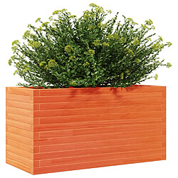 Avis vidaXL Jardinière cire marron 90x40x45,5 cm bois de pin massif