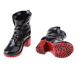 Chaussures De Combat De Soldat à L'échelle 1/6 Pour Figurine Féminine De 12 "noir pas cher