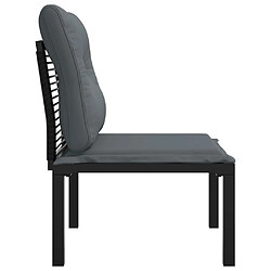 Acheter Maison Chic Chaise de jardin avec coussin - Fauteuil d'extérieurs noir/gris résine tressée -MN96267