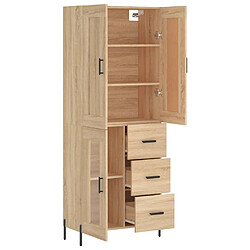 Avis vidaXL Buffet haut Chêne sonoma 69,5x34x180 cm Bois d'ingénierie