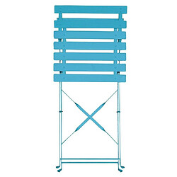 Chaises de Terrasse Bleu Turquoise en Acier - Lot de 2 - Bolero