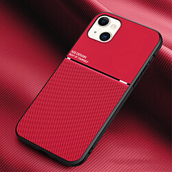 Coque en TPU + PU poids léger, antichoc rouge pour votre iPhone 13 6.1 pouces