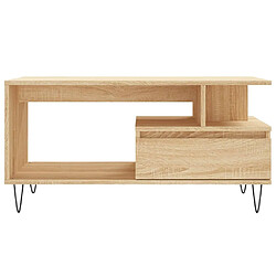 Maison Chic Table basse,Table Console Table d'appoint, Table pour salon Chêne sonoma 90x49x45 cm Bois d'ingénierie -MN82536 pas cher