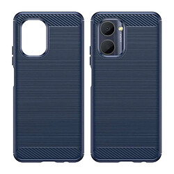 Acheter Htdmobiles Coque pour Realme C33 - housse etui silicone gel carbone + film ecran - BLEU FONCE