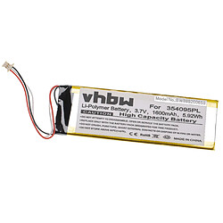 vhbw batterie remplace Becker SR3840100 pour système de navigation GPS (1600mAh, 3.7V, Li-Polymère)