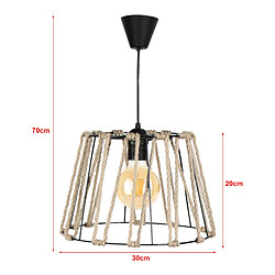 Helloshop26 Lustre lampe lumière suspendu suspension E27 hauteur 70 cm noir 03_0008817