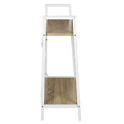 Avis The Home Deco Factory Etagère à 2 planches en bois et métal - L. 60 x H. 70 cm. - Blanc