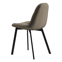 Avis Moloo STELLIA-Chaise en velours Taupe Clair et métal noir (x4)