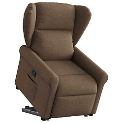 vidaXL Fauteuil inclinable Marron Tissu