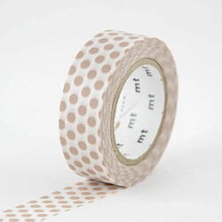 Masking tape à pois - Beige - 1,5 cm x 7 m