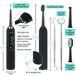 Acheter Universal Électrique, sonore, dentaire, brûlures dentaires, détergent calculé, nettoyage des taches dentaires, outils Tati, têtes de brosse remplaçables.