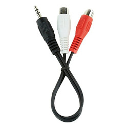 Câble Audio Jack (3,5 mm) vers 2 RCA GEMBIRD CCA-406 20 cm Noir