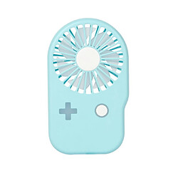 Console de Jeu Portable Créative Mini Ventilateur Ventilateur de Cou Suspendu Portable Rechargeable USB-Bleu