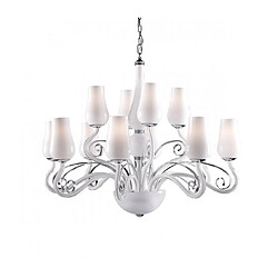 Luminaire Center Lustre moderne Lybra blanc