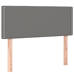 Avis vidaXL Tête de lit à LED Gris foncé 80x5x78/88 cm Tissu