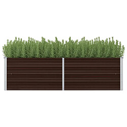 vidaXL Lit surélevé de jardin Marron 160x40x45 cm Acier galvanisé