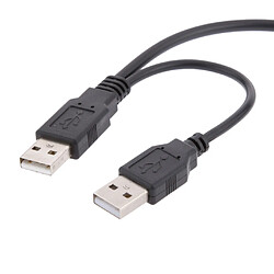 double usb 2.0 à sata 15 + 7 connecteur de câble d'alimentation de données de broche pour 2.5 "hdd pas cher