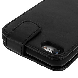 Avizar Etui Etui à Clapet vertical iPhone SE 2022 / 2020 et 8 / 7 - Protection Noir pas cher