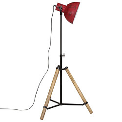 Avis vidaXL Lampadaire 25 W rouge délavé 75x75x90-150 cm E27