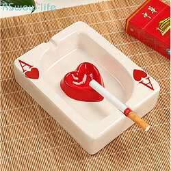 Universal Poker Creative Creative coeur carré Porcelaine Cendrier portable cendrier cigarette cigarette cendrier créatif home gadgets