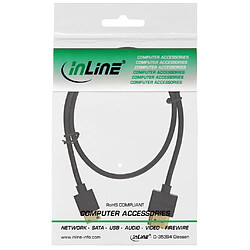 Câble HDMI haute vitesse InLine® avec Ethernet de type A à C mâle super fin, noir / or 0.3m