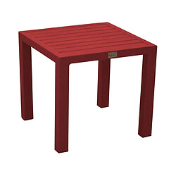 Proloisirs Table basse de jardin en aluminium Lou rouge.