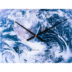 Avis Karlsson Horloge murale en verre Earth - Bleu