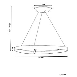 Avis Beliani Lampe suspension KRABURI Métal Doré