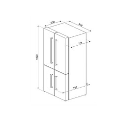 Smeg Réfrigérateur 4 portes FQ60BDF