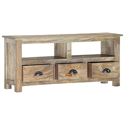 vidaXL Meuble TV 110x30x50 cm Bois massif de manguier