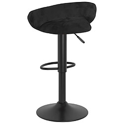 vidaXL Tabourets de bar 2 pcs Noir Velours pas cher