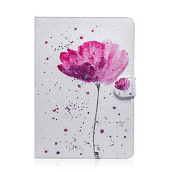 Etui en PU impression de motif flip avec support et boucle de peinture fleur rose pour votre Lenovo Tab M10 Plus/M10 FHD Plus