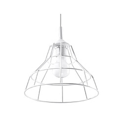 Luminaire Center Suspension ANATA acier blanc 1 ampoule