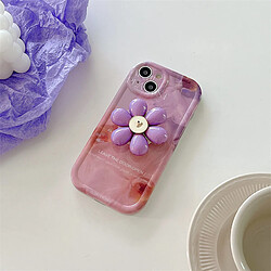 GUPBOO Étui pour iPhone11 Smudged big flower niche anglaise support de boîtier de téléphone portable femme