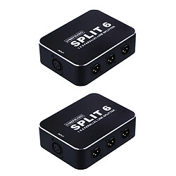 2 X Signal Audio Stéréo XLR Symétrique 6 Entrées Switcher Converter Splitter Box