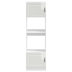 Avis vidaXL Armoires de four 2 pcs Lucca blanc brillant bois d'ingénierie