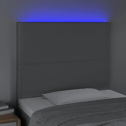 Avis Maison Chic Tête de lit scandinave à LED,meuble de chambre Gris clair 100x5x118/128 cm Tissu -MN31338