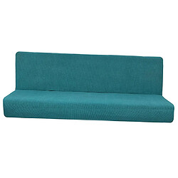 Avis Couverture de sofa sans bras antidérapante pleine housse de canapé-lit pliant bleu S