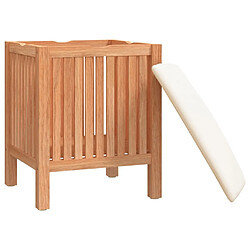 Avis vidaXL Tabouret de salle de bain 40,5x40x52 cm Bois massif de noyer