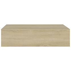 Avis vidaXL Étagère à tiroir murale chêne 40x23,5x10 cm MDF