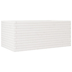 vidaXL Jardinière blanc 110x60x45,5 cm bois de pin massif