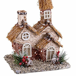 BigBuy Christmas Décorations de Noël Multicouleur Naturel Polyfoam Maison 20 x 16 x 28,5 cm