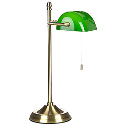 Beliani Lampe à poser en métal vert et doré MARAVAL