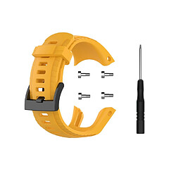 Bracelet en silicone souple jaune pour votre Suunto 5 22.5mm