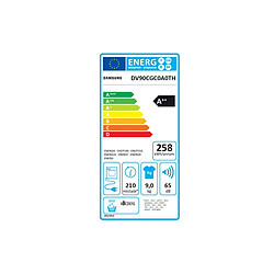 Sèche-linge pompe à chaleur 60cm 9kg blanc - DV90CGC0A0TH - SAMSUNG