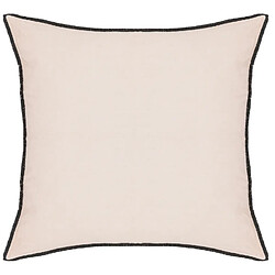 Pegane Lot de 4 coussin décoratif déhoussable en lin et coton coloris rose - Longueur 45 x Profondeur 12 x Hauteur 45 cm