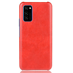 Wewoo Coque Pour Huawei Honor V30 Shockproof Litchi Texture PC + PU Case Rouge