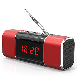 Universal Haut-parleur portable Bluetooth Haut-parleur stéréo stéréo sans fil Subwoofer avec lecteur de carte USB TF Récepteur Radio FM Bluetooth | Haut-Parleur portable (rouge)