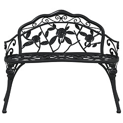 Helloshop26 Banc de jardin meuble de patio d'extérieur terrasse 100 x 54 x 80 cm aluminium coulé noir 02_0011142