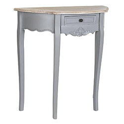 Avis Pegane Table console en bois de pauwlounia et MDF coloris gris - Longueur 80,50 x Profondeur 34 x hauteur 78,50 cm